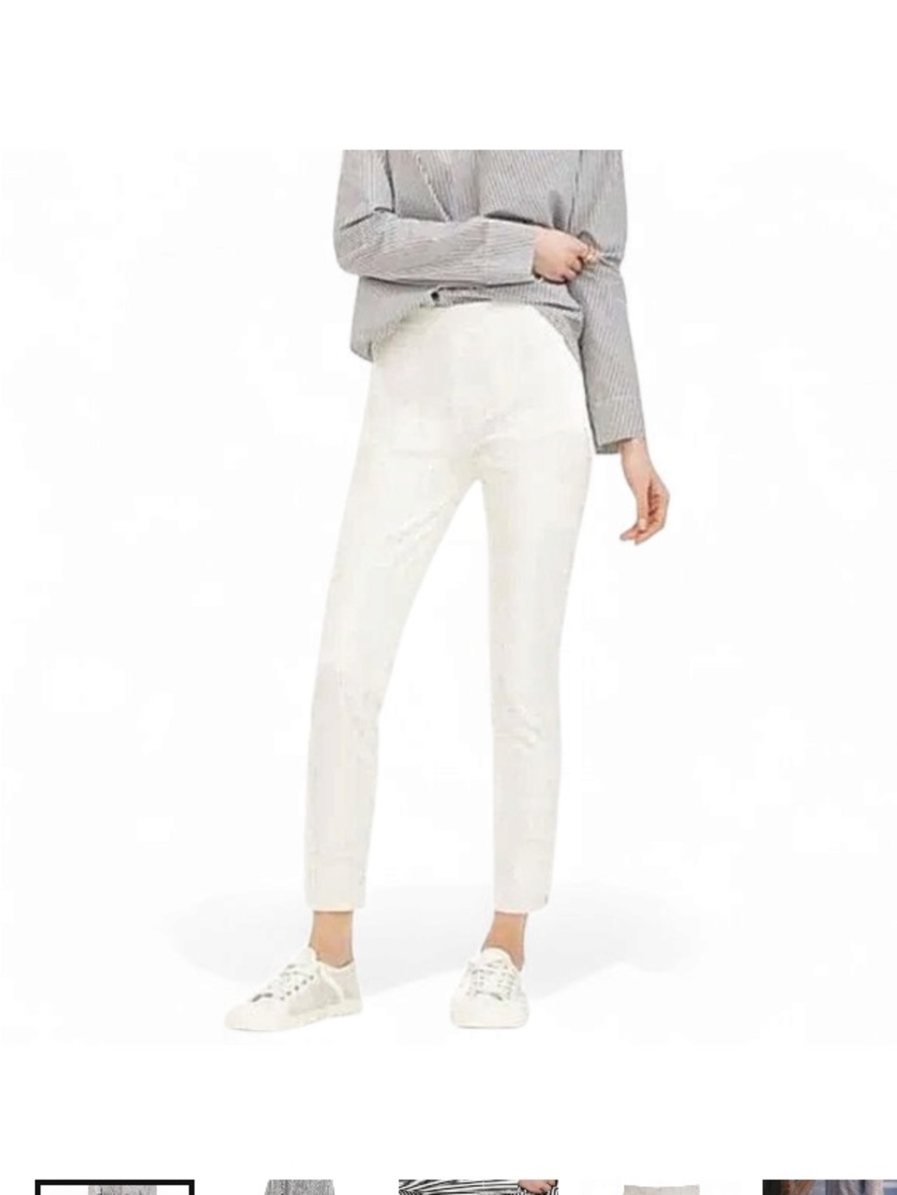 J. Crew Martie Pant in Bi-Stretch, White, Size 6